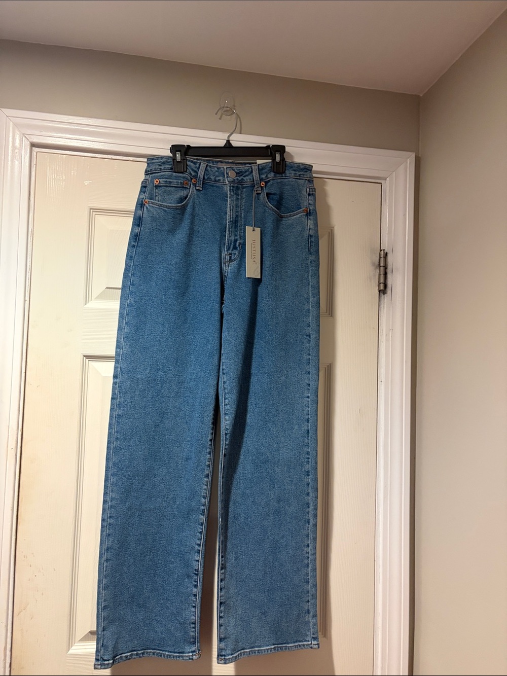 Just USA Straight Leg Jeans in Medium Blue 10